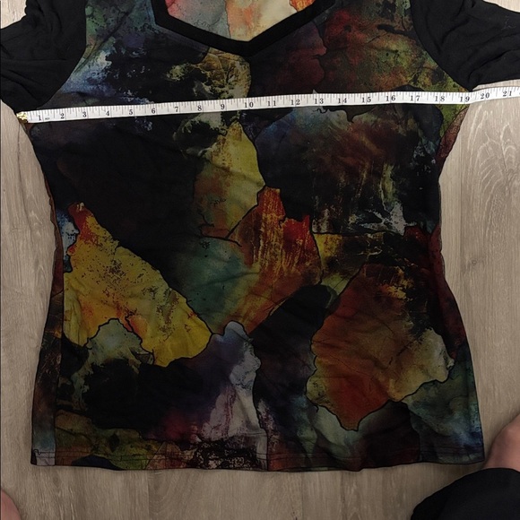 Fresh Multicolor Abstract Long Sleeve Top - Picture 4 of 5